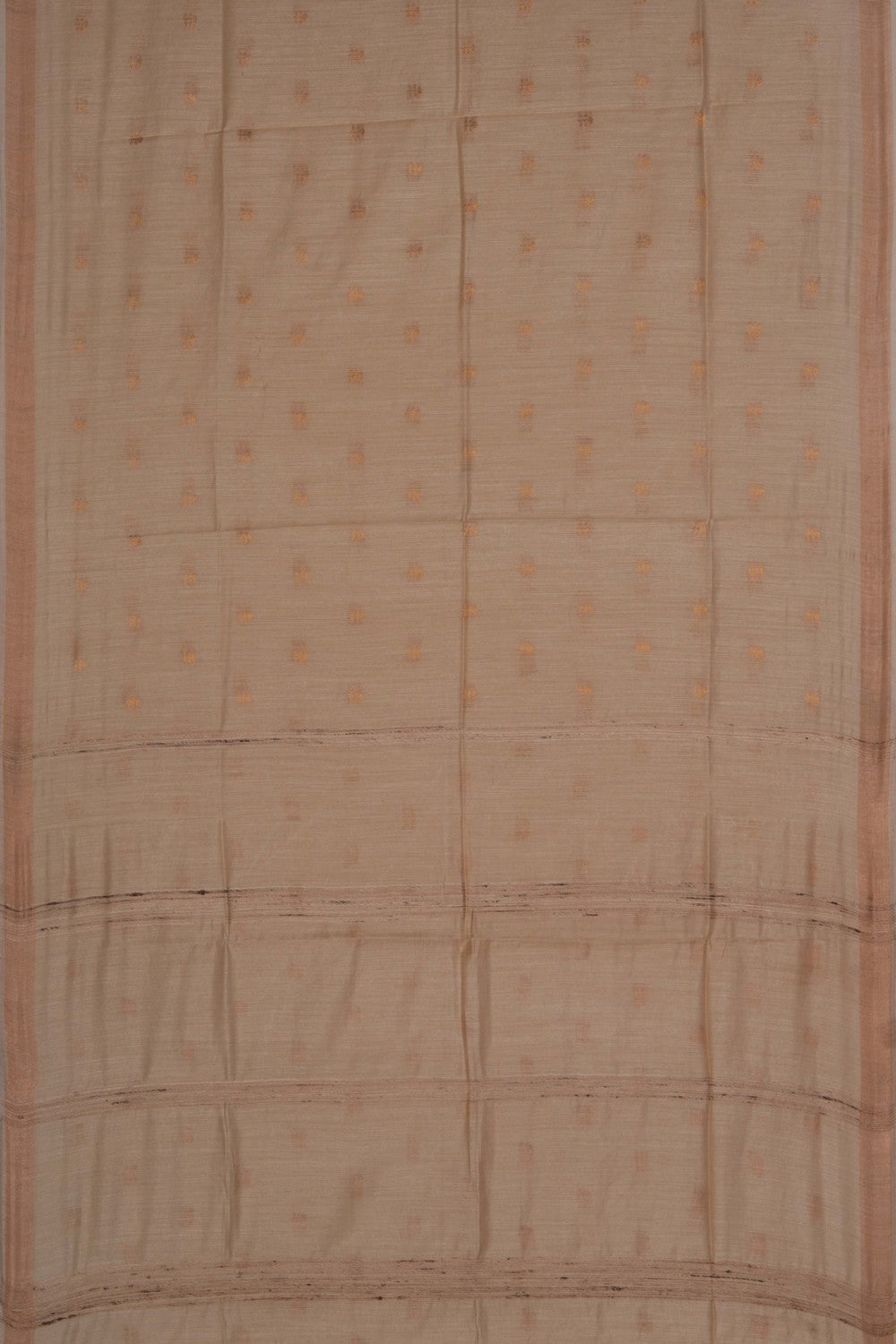 Image of Tussar Silk Ivory Off-White Saree